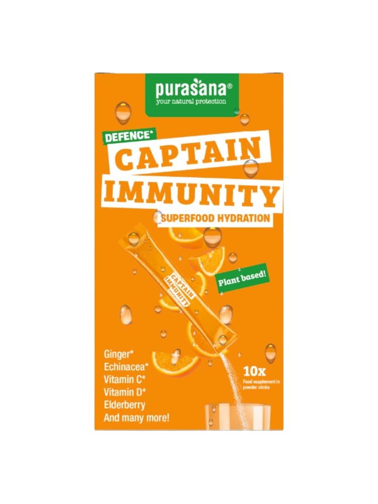 Purasana Superfood Hydratation Captain Immunity 10 Sticks de 4,5 g