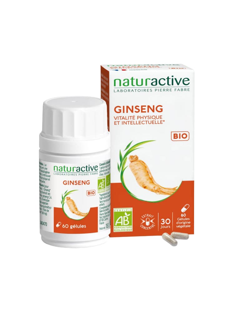Naturactive Ginseng Vitalité Physique et Intellectuelle Bio 60 Gélules