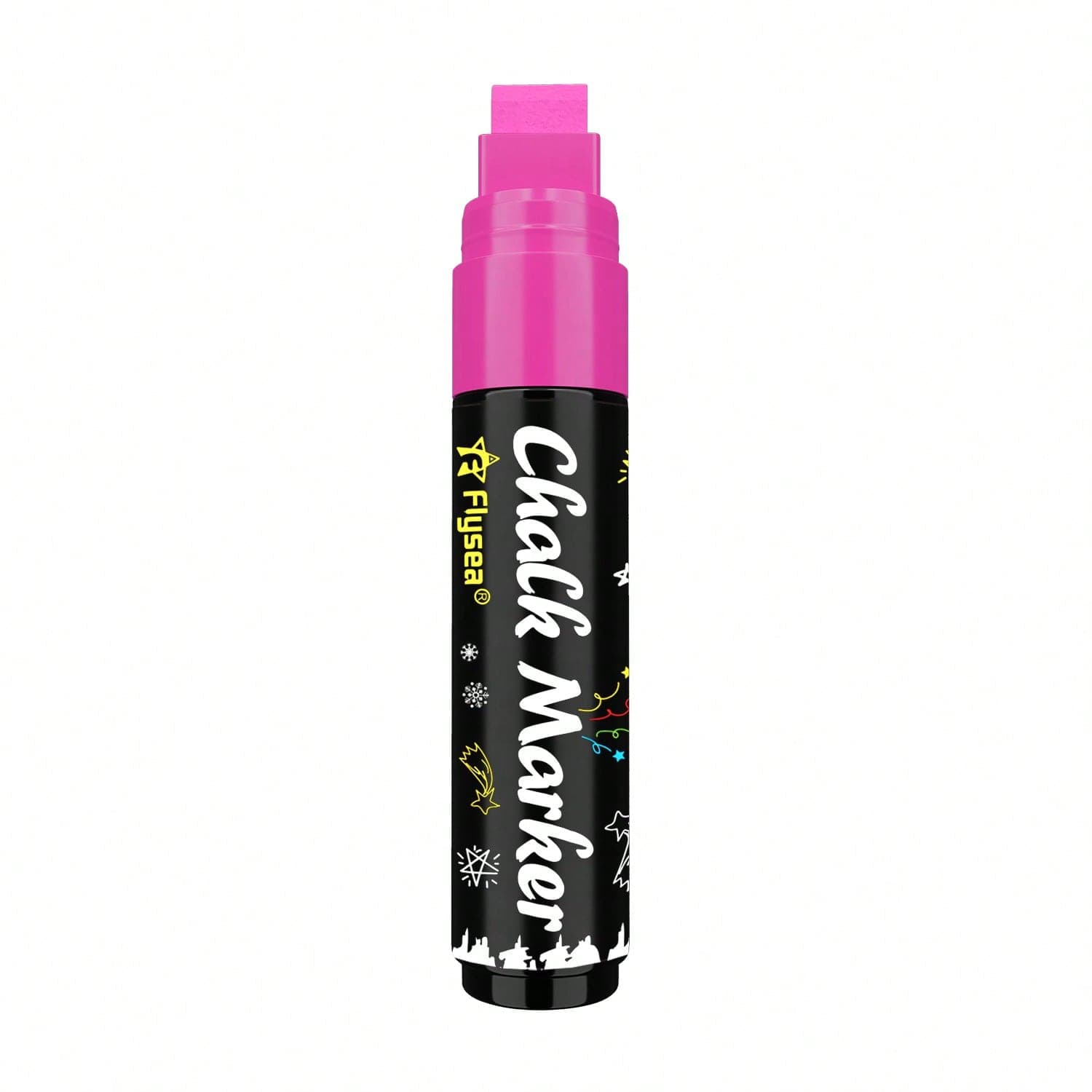 1 pièce Stylo-feutre de craie liquide, pointe de 15 mm, convient pour les fenêtres, les voitures, le verre et lutilisation scolaire.