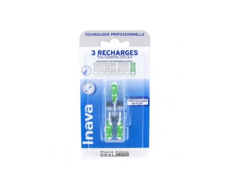 Inava Trio Compac Brosset Rechar Vert Blist/3