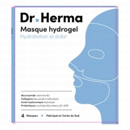 DR. HERMA Masque Hydrogel x4 masques