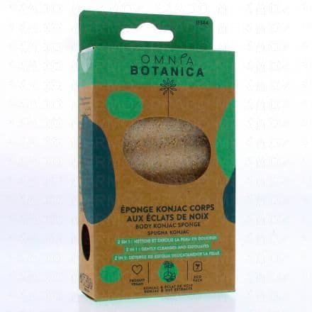 USHUAIA Eponge Konjac corps aux éclats de noix